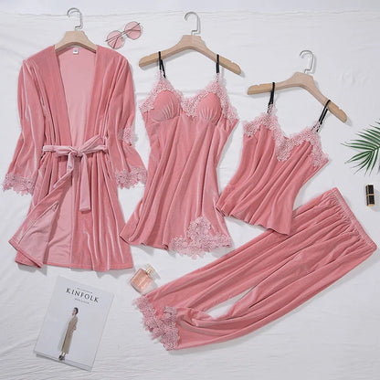 Cozy Velvet Pajama Set for Women