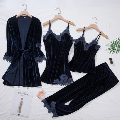 Cozy Velvet Pajama Set for Women